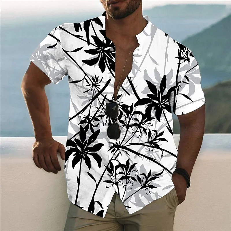 2023 Coconut Tree Shirts For Men 3d Printed Men's Hawaiian Shirt Beach 3xl Short Sleeve Man Blouse Shirts Fashion Tops Shirt 6