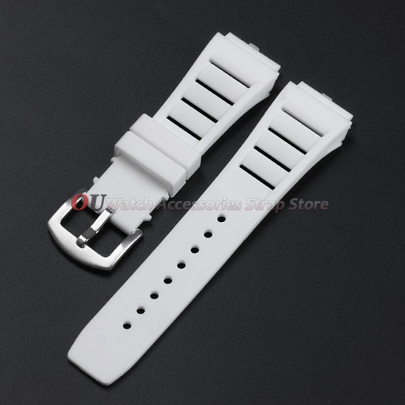 Durable Waterproof Silicone Sports Watch Strap - Versatile Rubber Bracelet