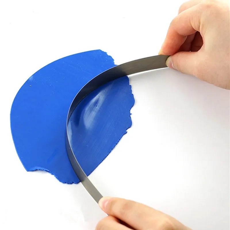 DIY Pottery Flexible Stainless Clay Polymer Handicraft Clay Cutter Blade Ceramic Tools Modeling Fabric Art Sculpting Slicer polymer clay tools pottery tools clay sculpting tools pottery sculpting tools clay craft tool