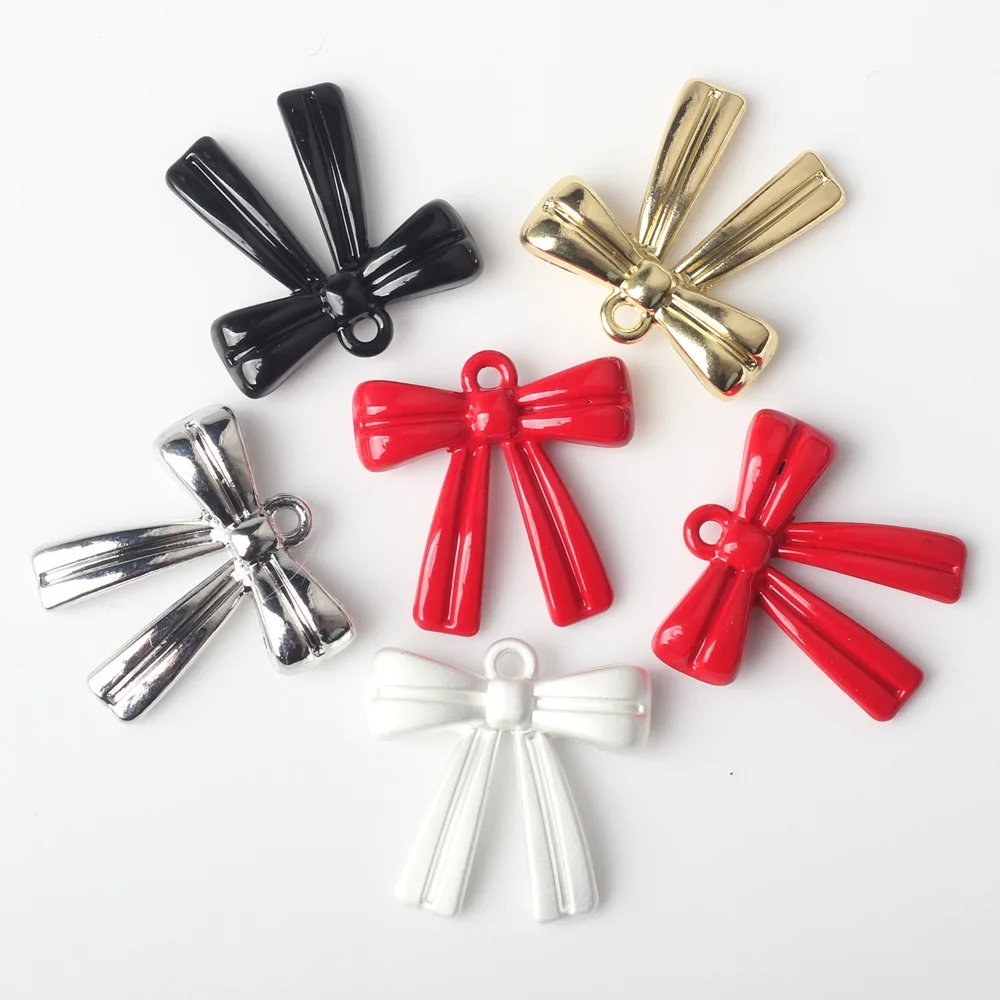 

10 шт. простой сплав цвет лук ручной работы серьги Подвески материалы DIY браслет ювелирные изделия ожерелье аксессуары