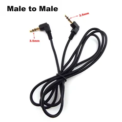 Compact 90 - Degree Angle Audio Cable - 0.5M/1M Male - to - Male AUX Stereo Cord - 0.5M