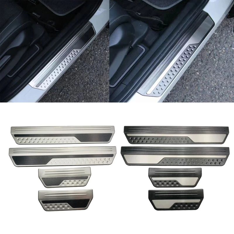 

For Honda HR-V HRV Vezel 2021 2022 External Door Sill Scuff Plate Cover Trim Door Welcome Pedal Threshold Bar Cover Trim Strips