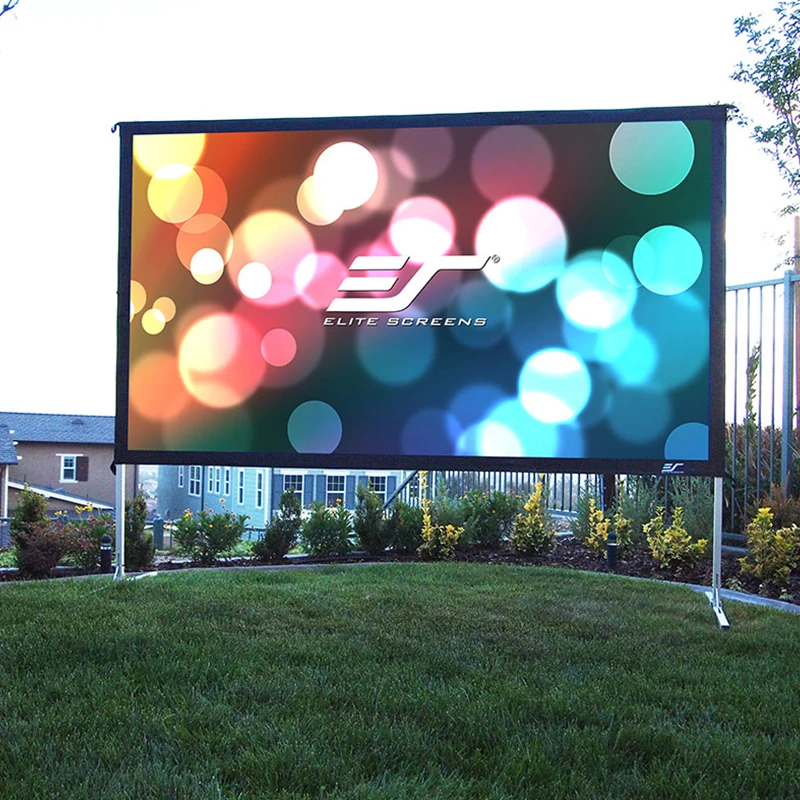 

120inch Indoor Outdoor Projection Screen, Portable 16:9 4K HD Rear Front Movie Screen Pull Down with Carry Bag
