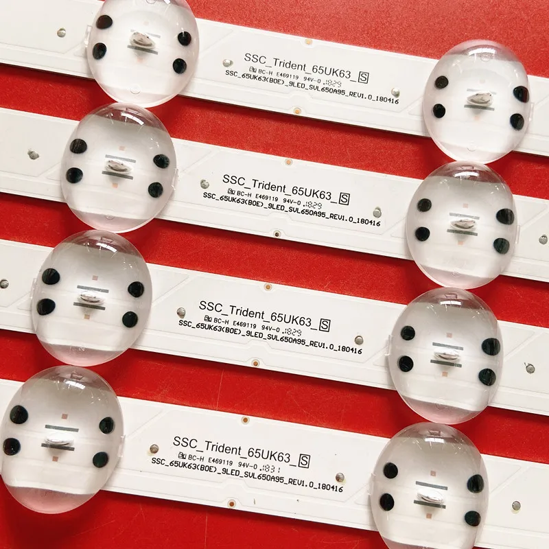LED Light 4 PCS LED Strip For LG 65UK6300 65UK6400 65UK6470PLC 65UK6400PLF 65UK6300PUE 65UK6350PSC SSC_65UK63_9LED_SVL650A95 EAV64013801