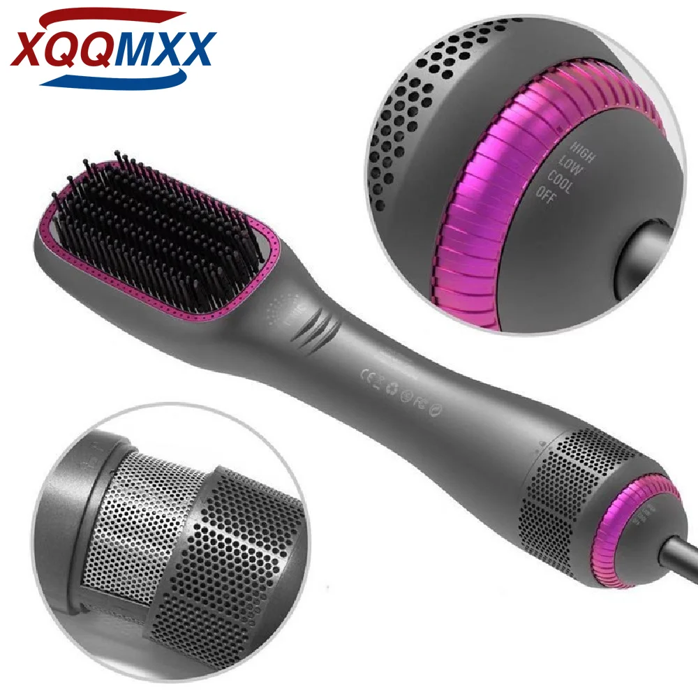 1PCS Hair Dryer Brush Blow Dryer Brush Straightener, 1200W Ionic Hot Air Brush Styler with Ceramic & Tourmaline Technology