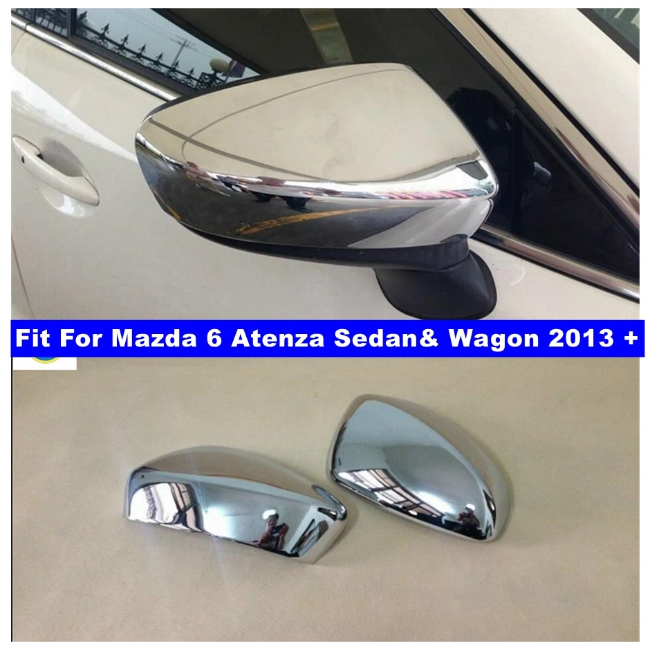 

Side Door Rearview Mirrors Decoration Protection Cover Trim For Mazda 6 Sedan & Wagon 2013 2014 2015 Chrome Exterior Accessories