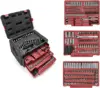 450-Piece Drive Socket Set 1/2" 1/4" 3/8", CR-V Metric and Imperial with Quick-Release Ratchet Wrench, Spanners, Bits Se 1