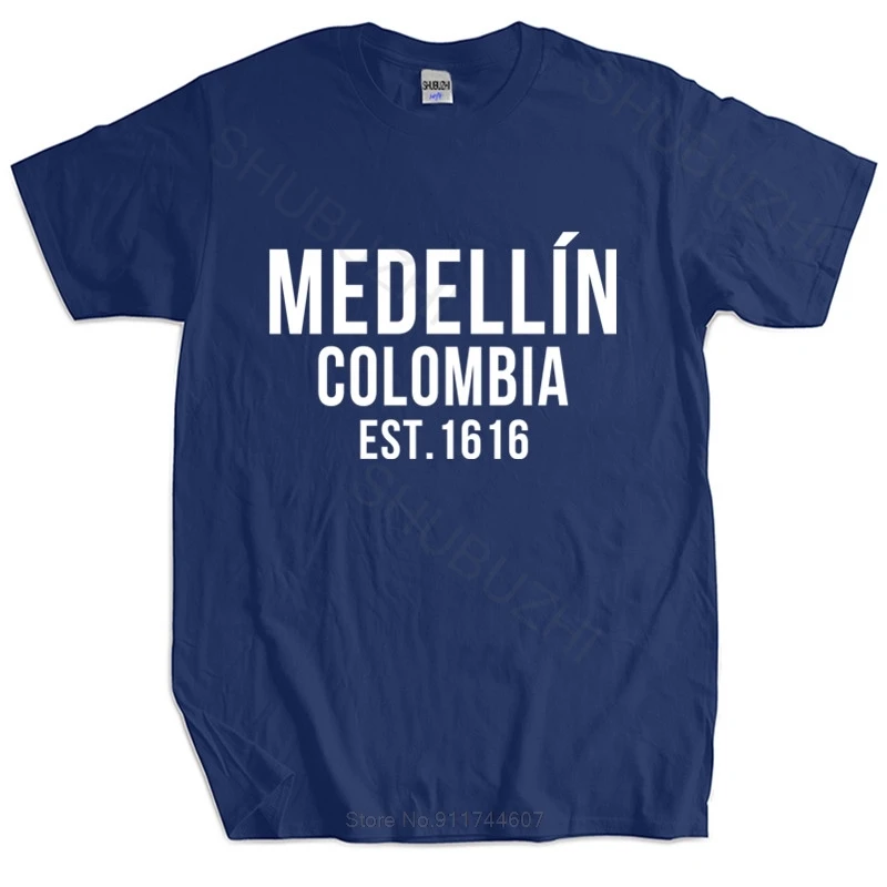 Men's Summer Cotton T-Shirt with Funny Narcos Medellin Print