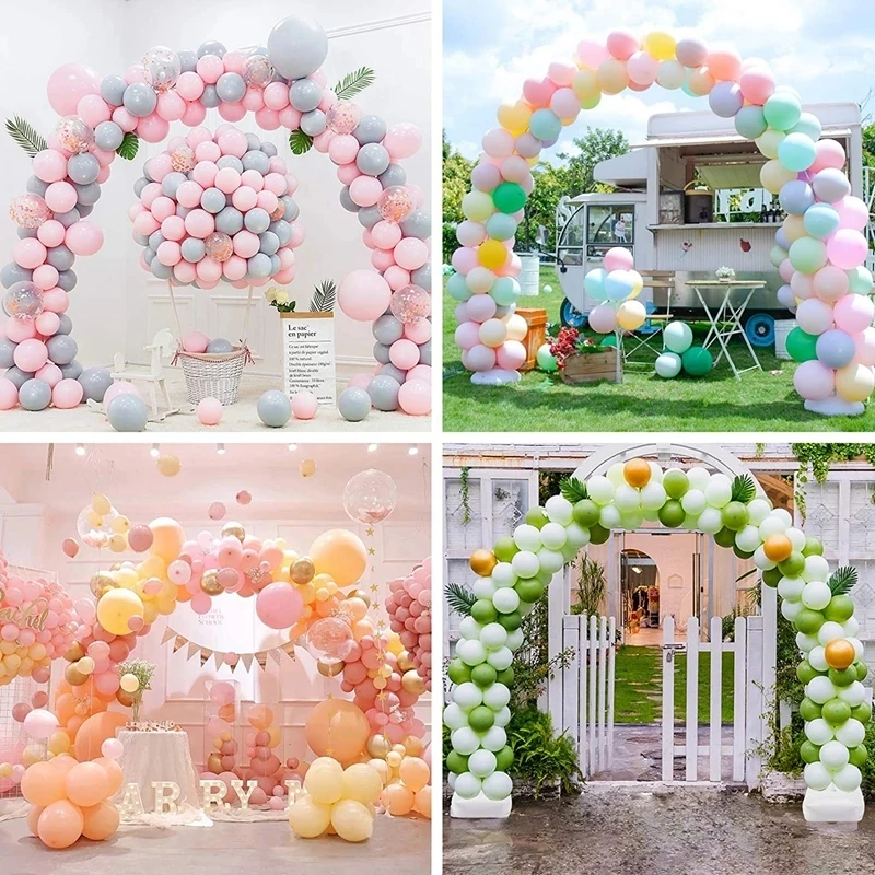 Guirlande de ballons avec cadre en forme de cœur, blanc et doré