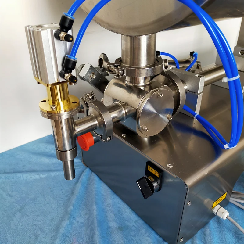PBOBP Semi-Automatic Pneumatic Filling Machine - Horizontal Paste Packaging for Chili Sauce Honey Sauce & Seasonings