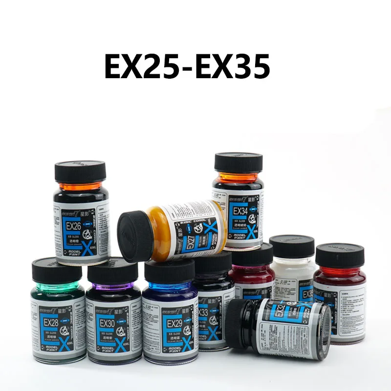 

60ml EX25~EX35 Drawing Oil Based Transparent Color Paint Coating DIY Handcraft Military Car Ship Tank Doll Building Tool