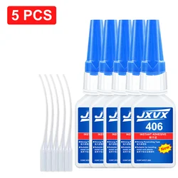 Advanced 5 - Pack Super Strong Adhesive: Rapid 10 - Second Drying, Waterproof, and Versatile Bonding Solution (20G - 5Pcs)