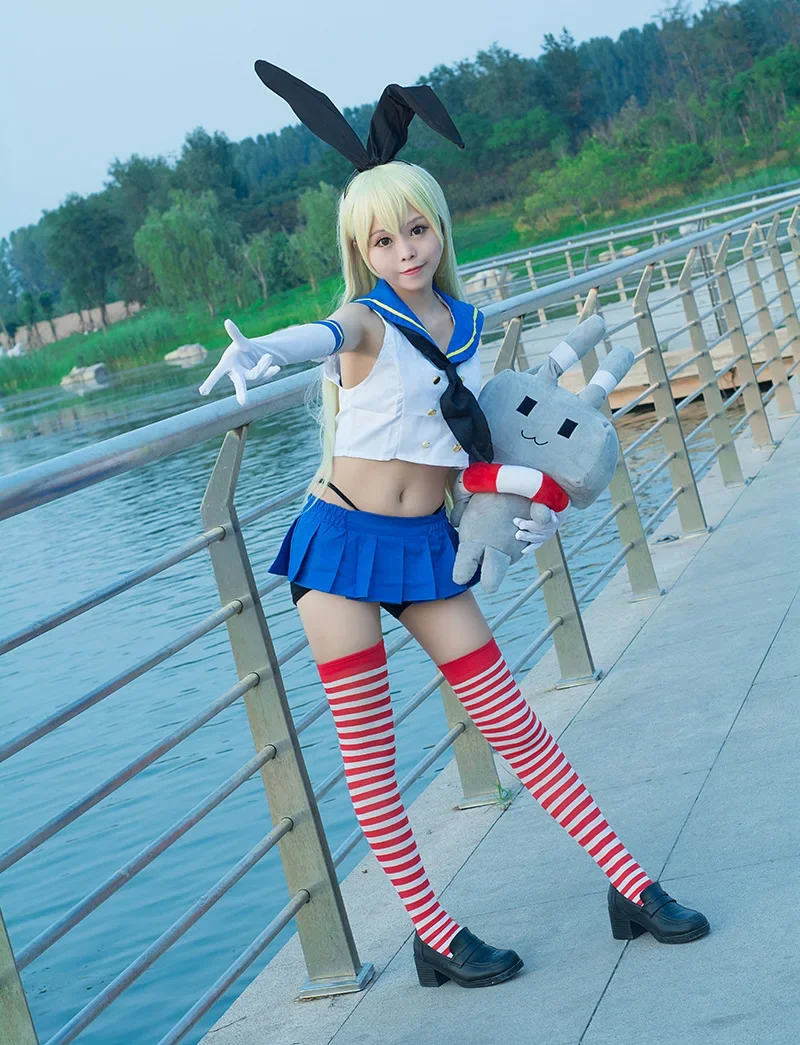 Kantai Collection Shimakaze Sailor Uniform Cosplay Costume