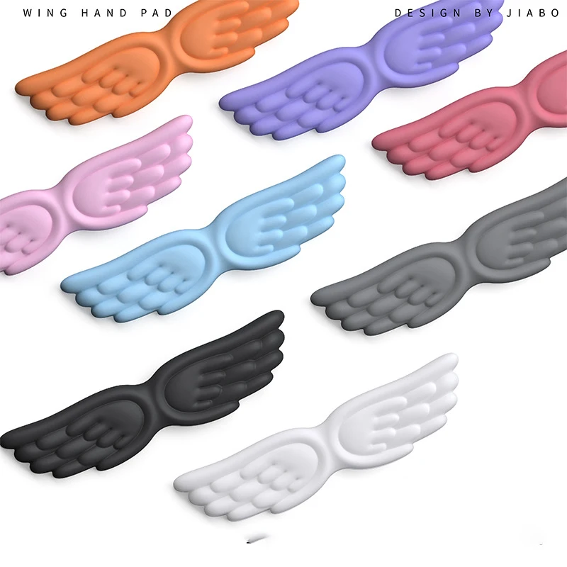 Ergonomic Mouse Pad Wrist Rest Waterproof Leather Office Wrist Rest Pad with Wings Design Keyboard Hand Rest