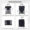 Custom Stitch Suitcase Cover Elastic Travel Luggage Covers for 18-32 inch 5