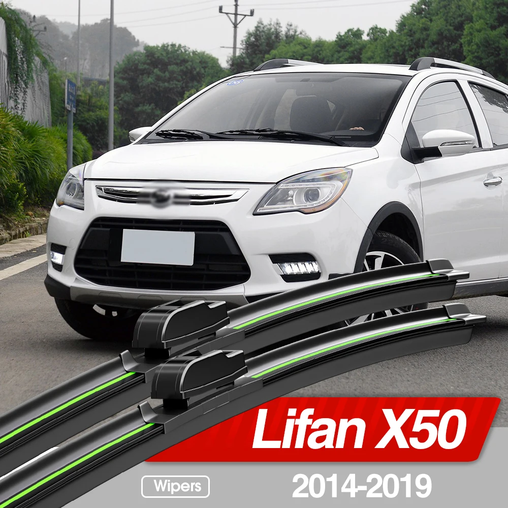 

For Lifan X50 2014-2019 Front Windshield Wiper Blades 2pcs Windscreen Window Accessories 2015 2016 2017 2018