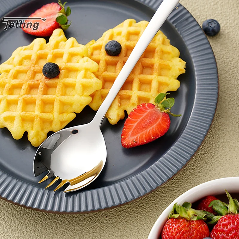 Salad Spoon Fork Pasta Coffee Fork Dessert Cake Watermelon Fruit Stainless Steel