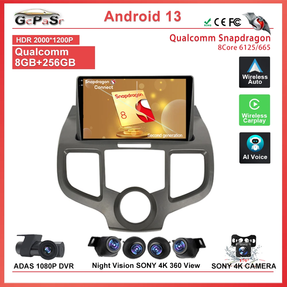 

Android 13 Multimedia For Honda Odyssey 3 RL3 RL4 2003-2008 Car Auto Radio Multimedia DVD Player BT Navigation GPS QLED Screen