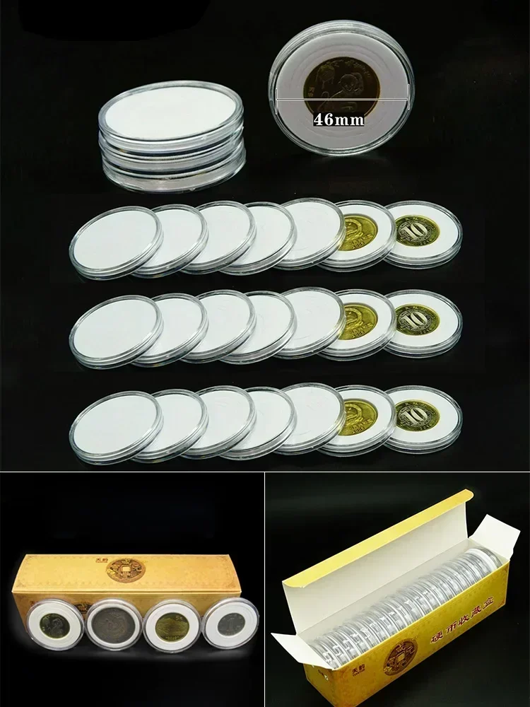 10/25/100 Pcs Transparent Plastic Coin Holder Coin Collecting Box Case Capsule Protection Boxes Container 27 39MM 40MM 46mm coin holder coin capsules
