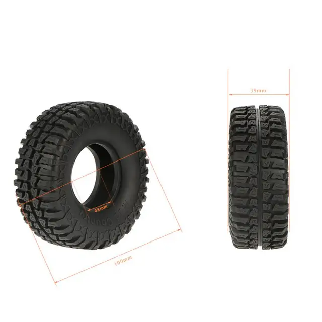 4Pcs Rubber Toy RC Car Crawler Tyre Anti-deformation Anti Rust Simulation Crawler Tyre for CC01 F350 SCX10 AX10 CR01 D90 D110 6