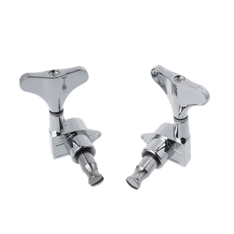 4 String Bass Chrome Guitar Sealed Tuners Tuning Pegs Machine Heads 2R 2L