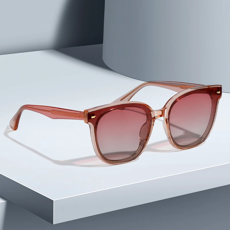 

KATELUO Polarized Fashion Big Frame Sunglasses Trend Street Ultraviolet Anti-ultraviolet Glasses TAC Lens TR7508