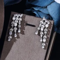 2023 New Cubic Zirconia Crystal 4-Piece Set Dubai Necklace Set Suitable for Bridal Wedding Jewelry Set 5