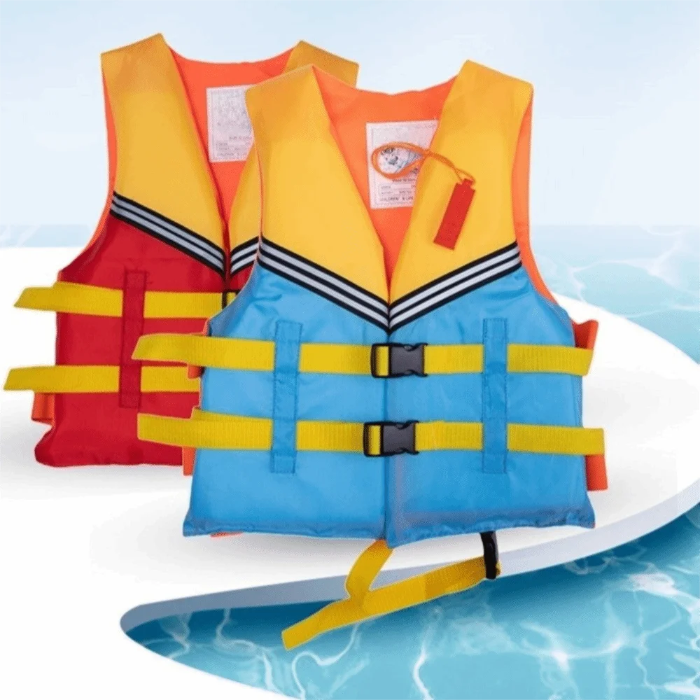 Universal Large Buoyancy Life Vest Jacket Portable with Whistle Buoyancy Vest Adjustable Straps Swimming Swimming