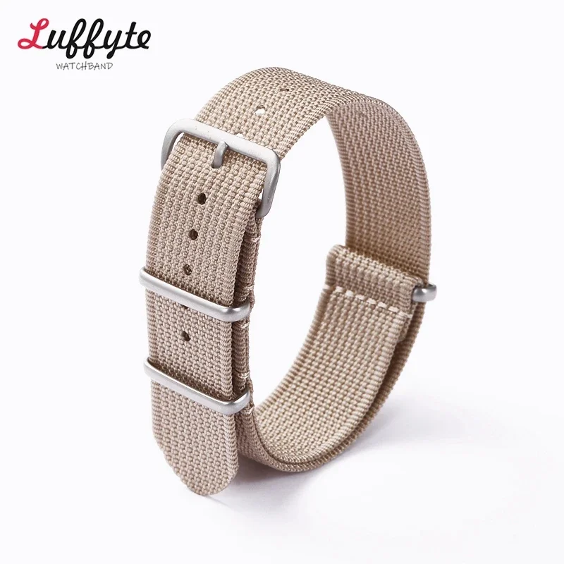 Durable Ribbed Nylon Watch Strap - Military-Style Watchband Accessory
