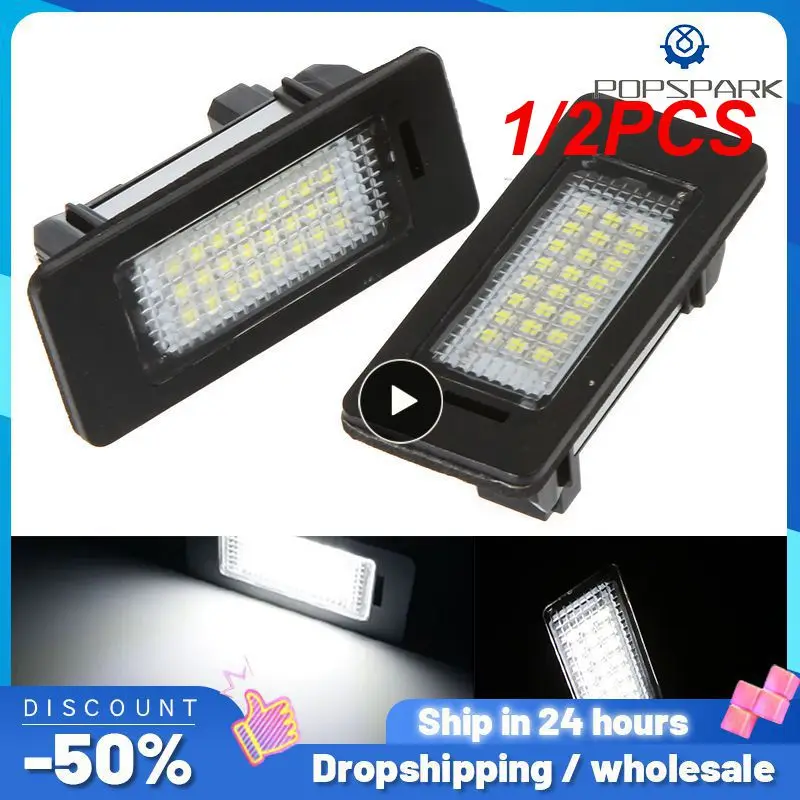 

1/2PCS For A4 B8 A5 S5 Q5 TT PASSAT 5D R36 White Lamps 12V 3W 8T0943021 License Plate Number LightCar Accessories