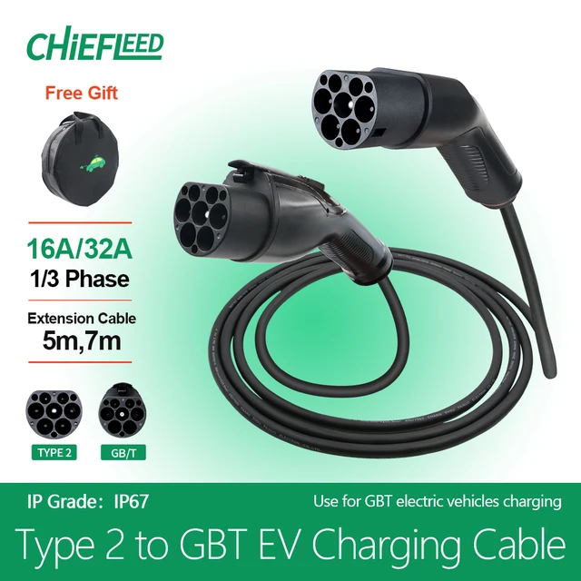 Câble de charge pour voiture électrique - Type 2 côté véhicule, Type 2 côté  station, 230V, 16A - droit - e-Station Store