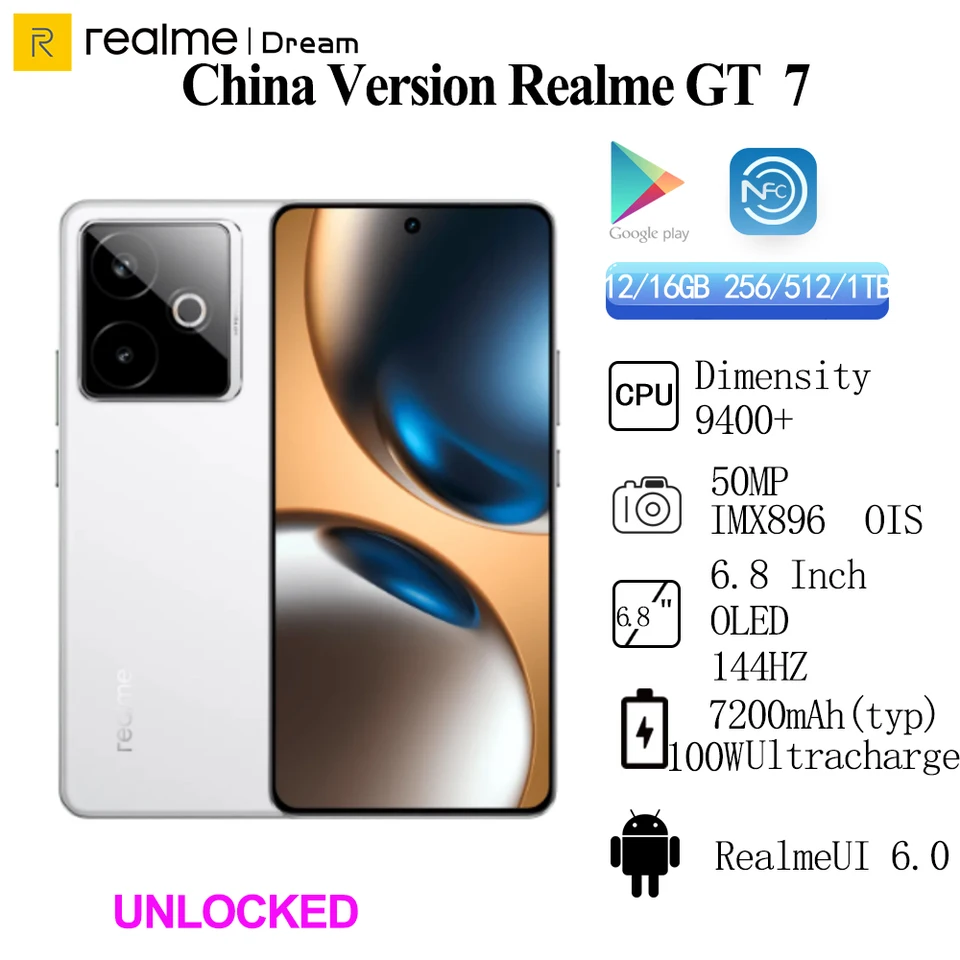 Realme GT 7 China Version Unlocked Simcard Region Network