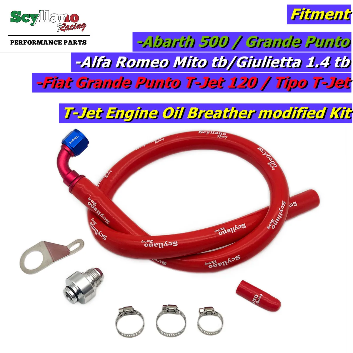 T-Jet Engine Intake Oil Breather Delete Modified Kit For Abarth 500 / Grande Punto & Fiat Grande Punto 120 / Tipo With T-Jet