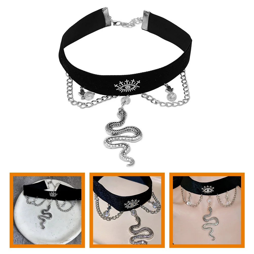 

Womens Choker Snake Pendant Necklace Dainty Choker Teen Girls Fashionable Choker Necklace