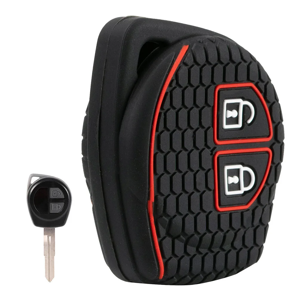 2-Tasten-Silikon-Auto-Fernbedienungs-Schlüsselanhänger-Hülle für Suzuki SX4 Swift Grand Vitara Ciaz Liana Spresso Celerio Jimny Jeemny – Detail 7