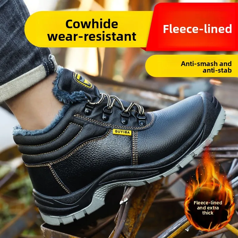 High Quality Safety Shoes for Men Woman Autumn Winter Thickened Warm Boots Woman Sneakers Anti-smashing Steel Toe Cap Puncture - Image 3