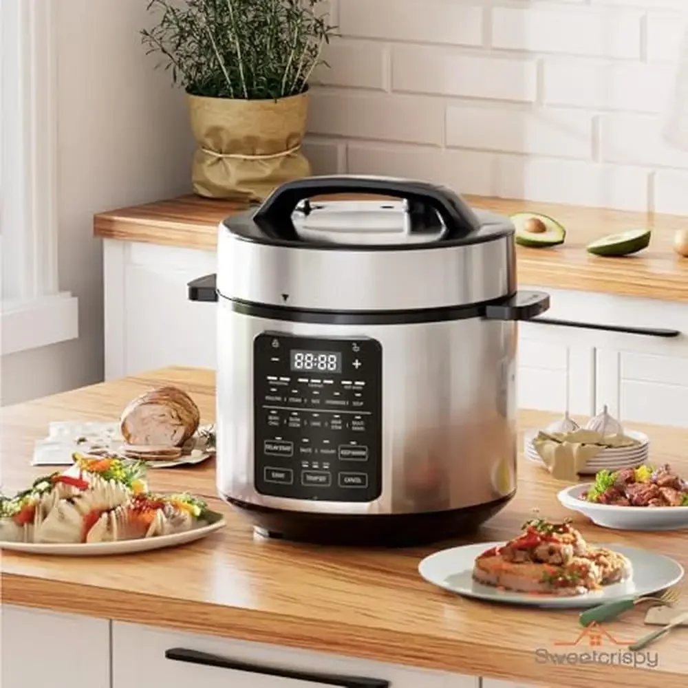 Electric 9-in-1 Pressure Cooker Steamer Yogurt Maker Warmer & Sterilizer Saute Slow Cooker Poultry Steam Rice Soup Cake Stew 2