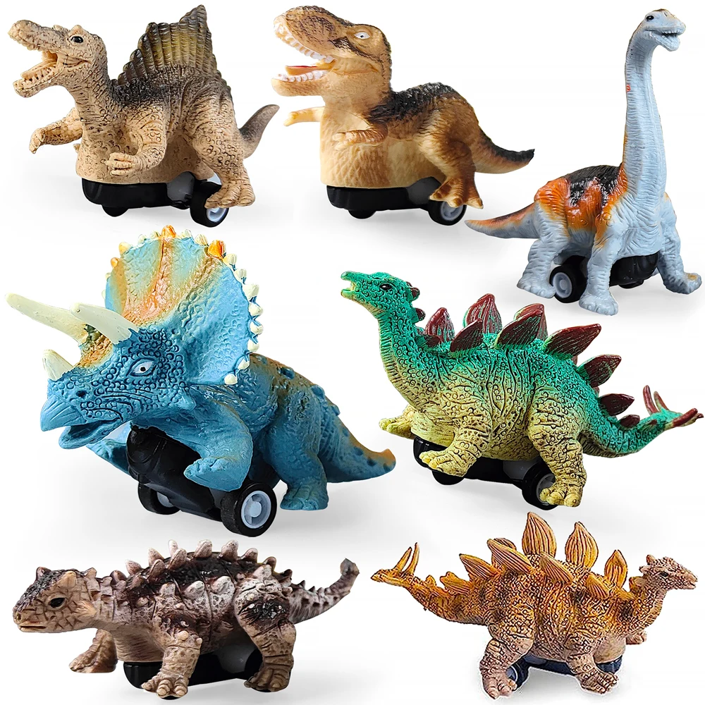 

Dinosaur Toy Pull Back Cars, Dino Toys for 2 3 4 5 6 Year Old Boys and Toddlers Boy Toys Dinosaur Games with T-Rex