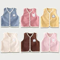 Kids Winter Clothes Waistcoat Children's Vest Boy Girl Thicken Velvet Lining Keep Warm Jackets Vest Newborn Top Clothing Autumn 1