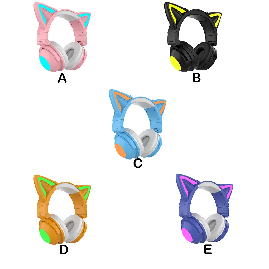 

Cat Ear Wireless Earphone Music Gaming Headphone Foldable Desktop PC