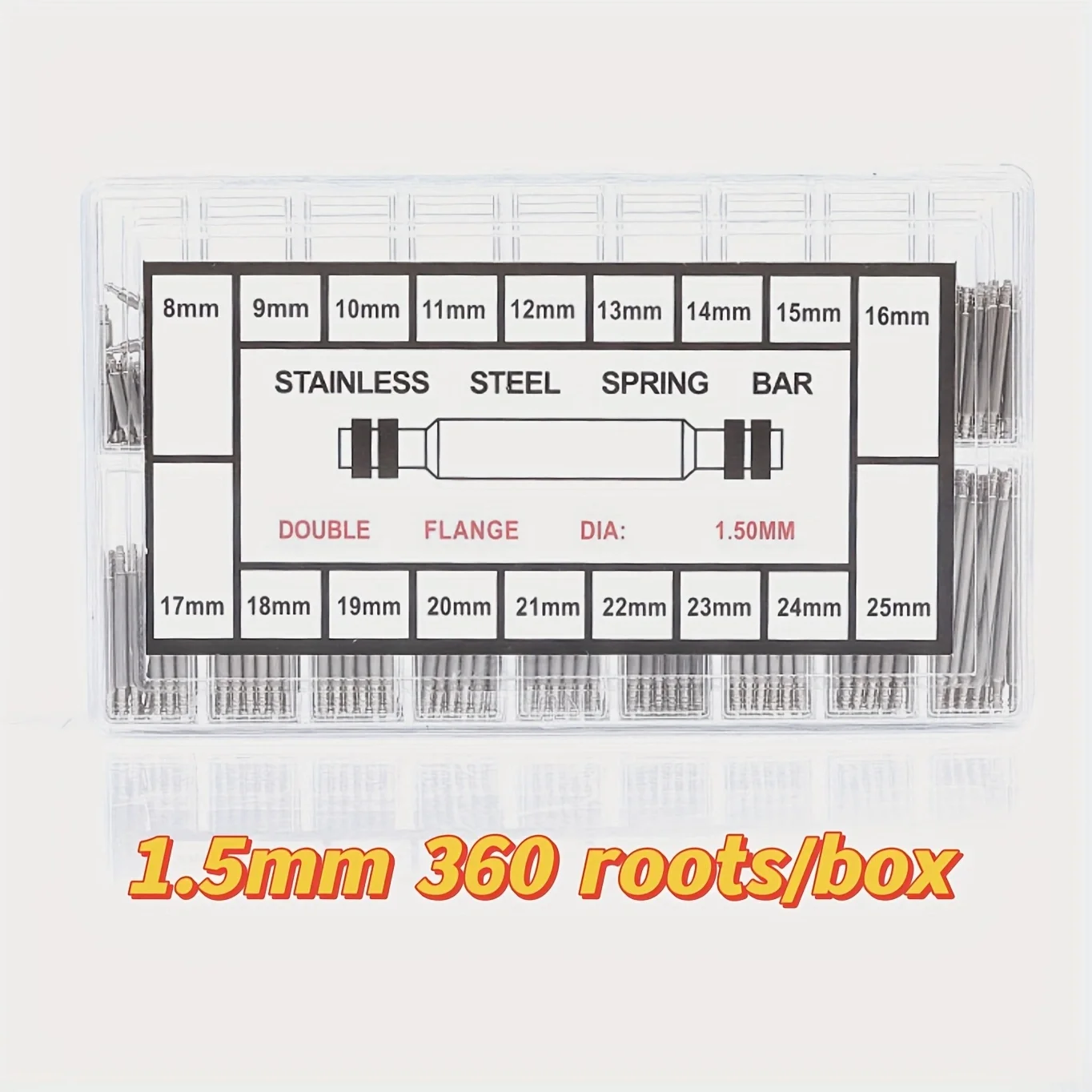 Deluxe Stainless Steel Watchband Spring Bar Set (270 Pieces)