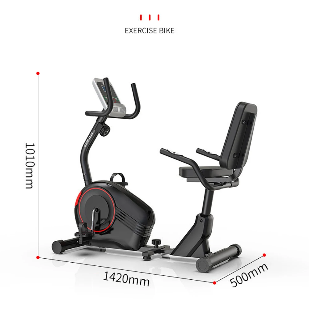 Unisex Indoor Home Fitness Equipment Multi-Function Horizontal Adjustable Magnetron Spinning Bicycle Steel Material All Genders