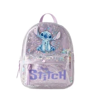 New Disney cartoon Stitch sequin Backpack bag Kindergarten school bag lady girls ball birthday gift 1