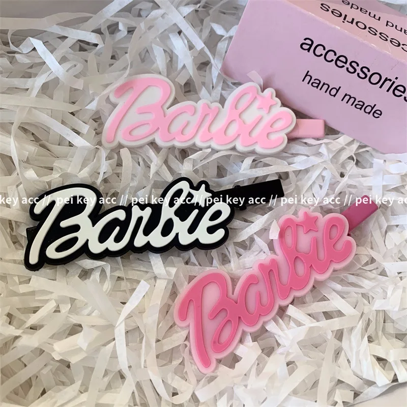 Kawaii Barbie Letter Hairpin Pinch Hair Accessories Cute Style Clip Clothes Collocation Women Jewelry for Spice Girls Niche Gift pinch music mojmoj second and third generation twisted egg cute soft cute dumpling decompression vent toy