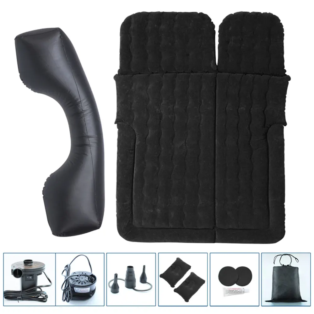 Inflatable Air Bed Car Sleeping Mattress Inflatable Camping Mattress Camping Mattress Car Inflatable Bed For SUV/ Truck/ Van Travel Air Bed Portable Inflatable Mattress Set with Storage Bag & Air Pump