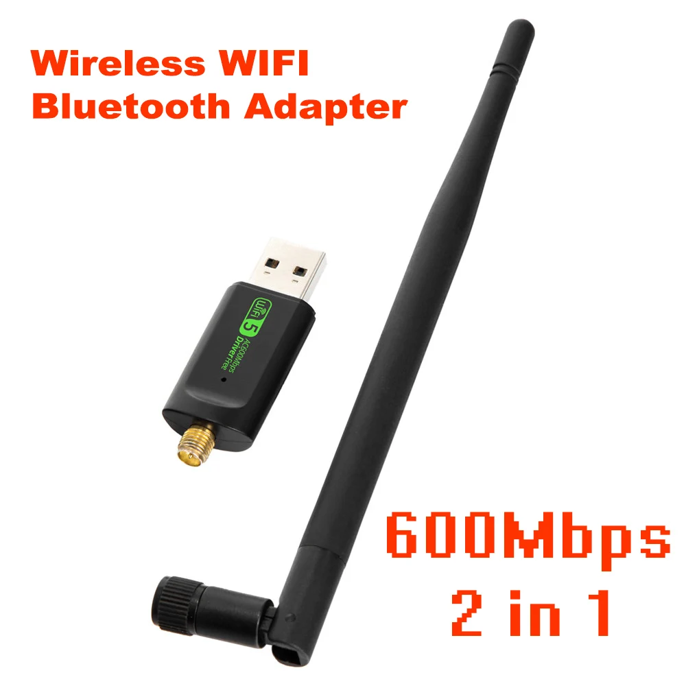 Kebidu 600 Мбит/с мини usb wifi адаптер сетевые карты 5 8 ГГц 2 4 двухдиапазонный Bluetooth в 1