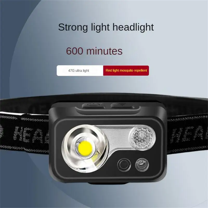 Head Strong Light Night Fishing Sensing Usb Charging Camping Equipments Headlamp Led Night Running Camping Supplies Small