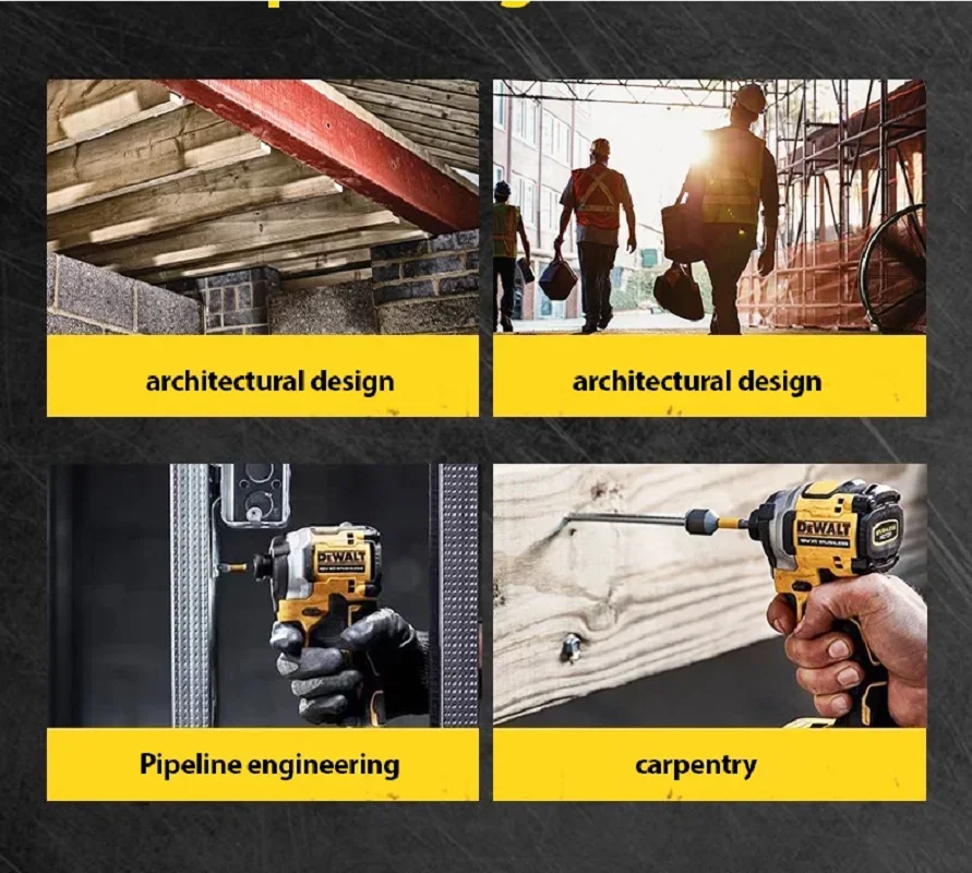 DEWALT 무선 전기 드릴 도구, 임팩트 드라이버, 20V 무선 드릴 드라이버, 브러시리스 모터 전원 충전식 드릴 세트
