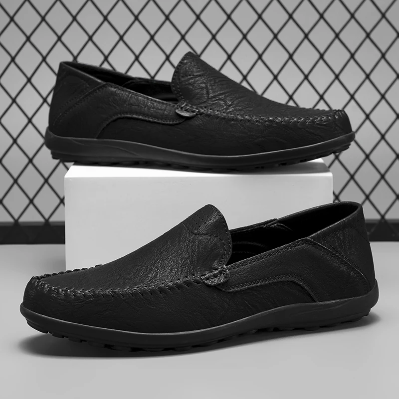 Men's Stitch Detail Loafer Shoes, Comfy Non-slip Slip On Shoes, Men's Shoes, Spring And Summer 5