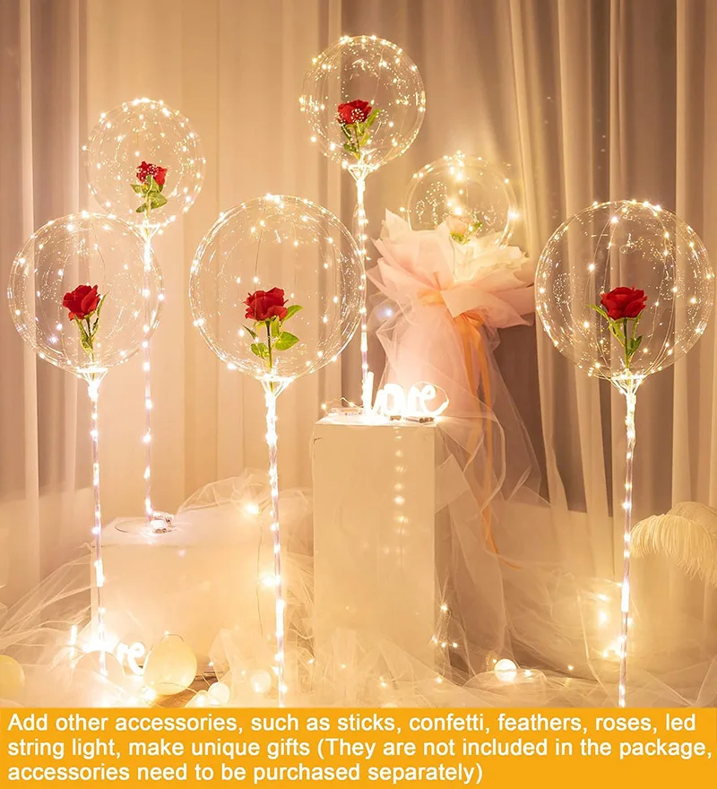 10pcs Clear Bubble Balloons 10/16/18/20/24/36 inch For Ramadan Wedding Birthday Party Decoration